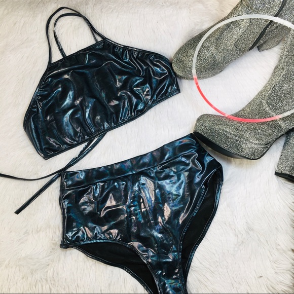 Nihoe Other - NWOT Nihoe 2 Piece Navy Blue Metallic Suit, sz S